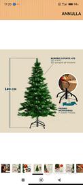 albero di natale h 140