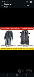 Cappotto Vera Pelle Donna L 20€ + Piumino Smanicat