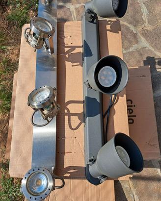 DUE PLAFONIERE DA PARETE O SOFFITTO CON FARETTI