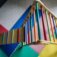 Arrampicata per bambini+ scivolo in legno Bamny