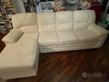 Divano in pelle bianca mondo convenienza
