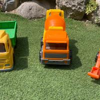 Camion ruspa e betoniera