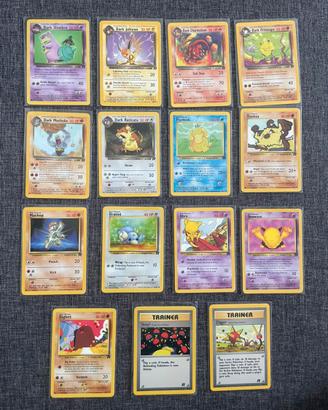 🚀 Lotto 15 Carte Pokémon Vintage - Team Rocket🇬🇧