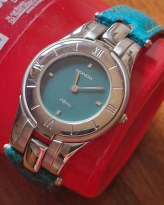 Orologio donna Mondia Affinity Pelle verde acqua