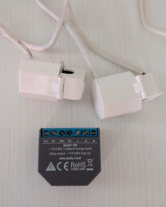 Shelly EM con 2 pinze amperometriche 50A