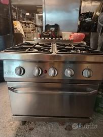 cucina a gas 4 fuochi con forno 