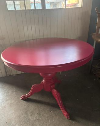 Tavolo rotondo rosso