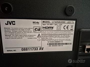 televisore led jvc 43"