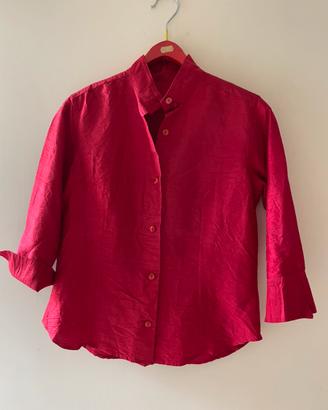 Camicetta donna rossa in seta