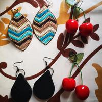 orecchini ciliegia, colorati donna