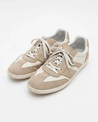Sneakers Lumberjack in Suede e Tela – Beige/Panna