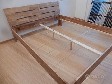 letto matrimoniale, struttura in rovere