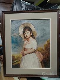 Quadro vintage – Ritratto di bambina in paesaggio