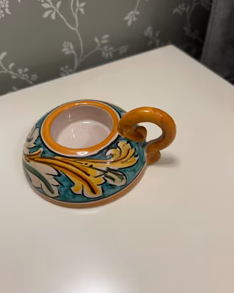 Portacandele ceramica Caltagirone