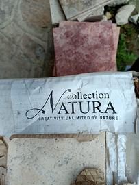 piastrelle in marmo rosa e travertino