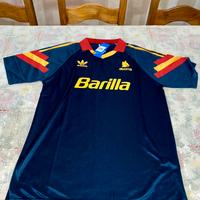 Maglia as roma calcio 1991/1992 xl retro blu top