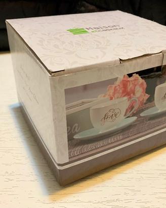 Set 2 Tazze da The LOVE Maison et Cadeaux - NUOVE
