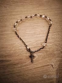 Bracciale rosario con croce