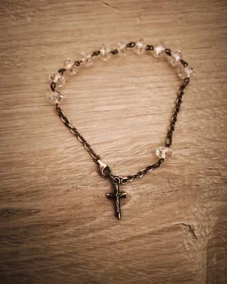 Bracciale rosario con croce