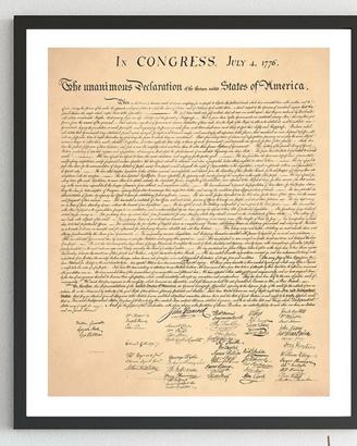 Pergamena Dichiarazione Indipendenza USA + JFK
