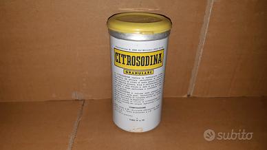 Barattolo di latta vintage Citrosodina anni '80