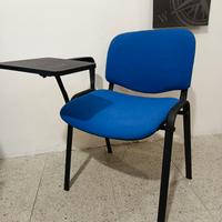 10 SEDIE AULA CORSI CON SCRITTOIO