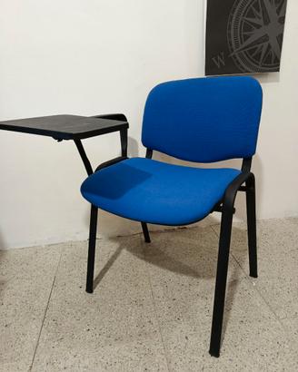 10 SEDIE AULA CORSI CON SCRITTOIO