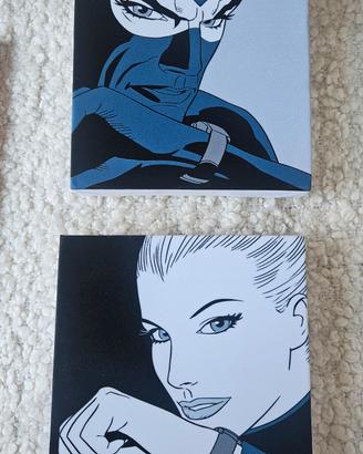 Coppia Quadri su Tela Diabolik ed Eva Kant