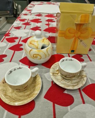 confezione 2 tazzine caffe con zuccheriera thun