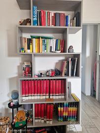 libreria 80 x 24 x 192 grigio cemento nuovo
