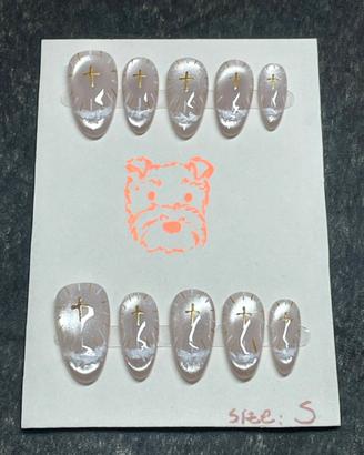 fake nail/unghie finte fatto a mano