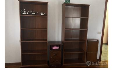 2 librerie legno scuro