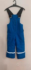 Salopette-pantaloni da sci bambino 110 cm