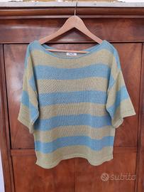 Maglia mezze maniche a scatoletta ampia