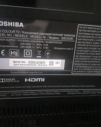 TV Toshiba 32 pollici