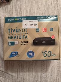 i-CAN S490 Decoder tivùsat HD + tessera.