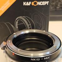 Anello adattatore Corpo Sony E obiettivi Nikon