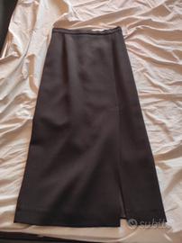 gonna lunga marrone max mara