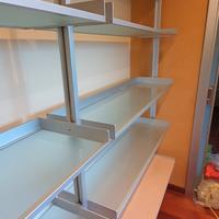 libreria Rimadesio Alluminio /Cristallo/Rovere