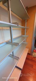 libreria Rimadesio Alluminio /Cristallo/Rovere