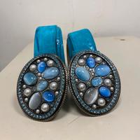STOCK Cinture con strass e pelle