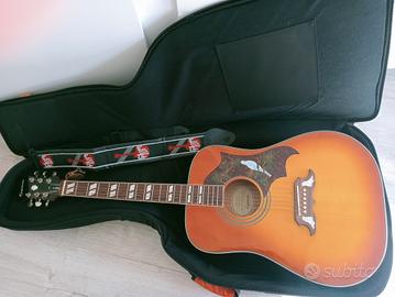 Epiphone Dove Pro/VB chit. elettrificata+custodia 