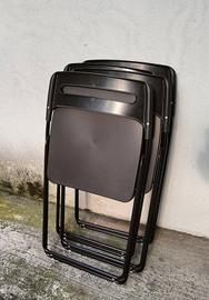 sedie pieghevoli nere