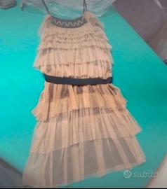 Vestito Liu Jo in tulle marrone a balze