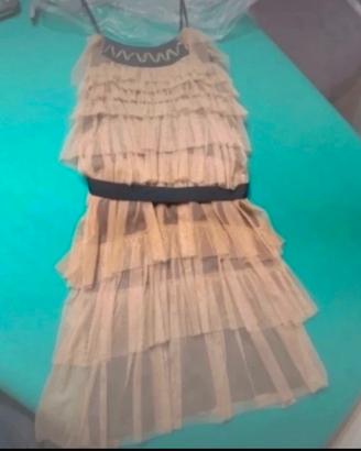 Vestito Liu Jo in tulle marrone a balze