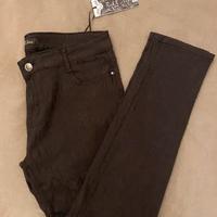 Pantaloni damascati marroni donna