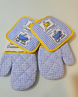 2 presine e 2 guanti da cucina 