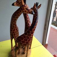SCULTURA CON GIRAFFE  ETNICHE