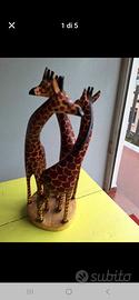 SCULTURA CON GIRAFFE  ETNICHE