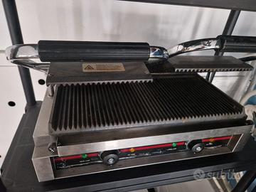 Piastra doppia in ghisa professionale
